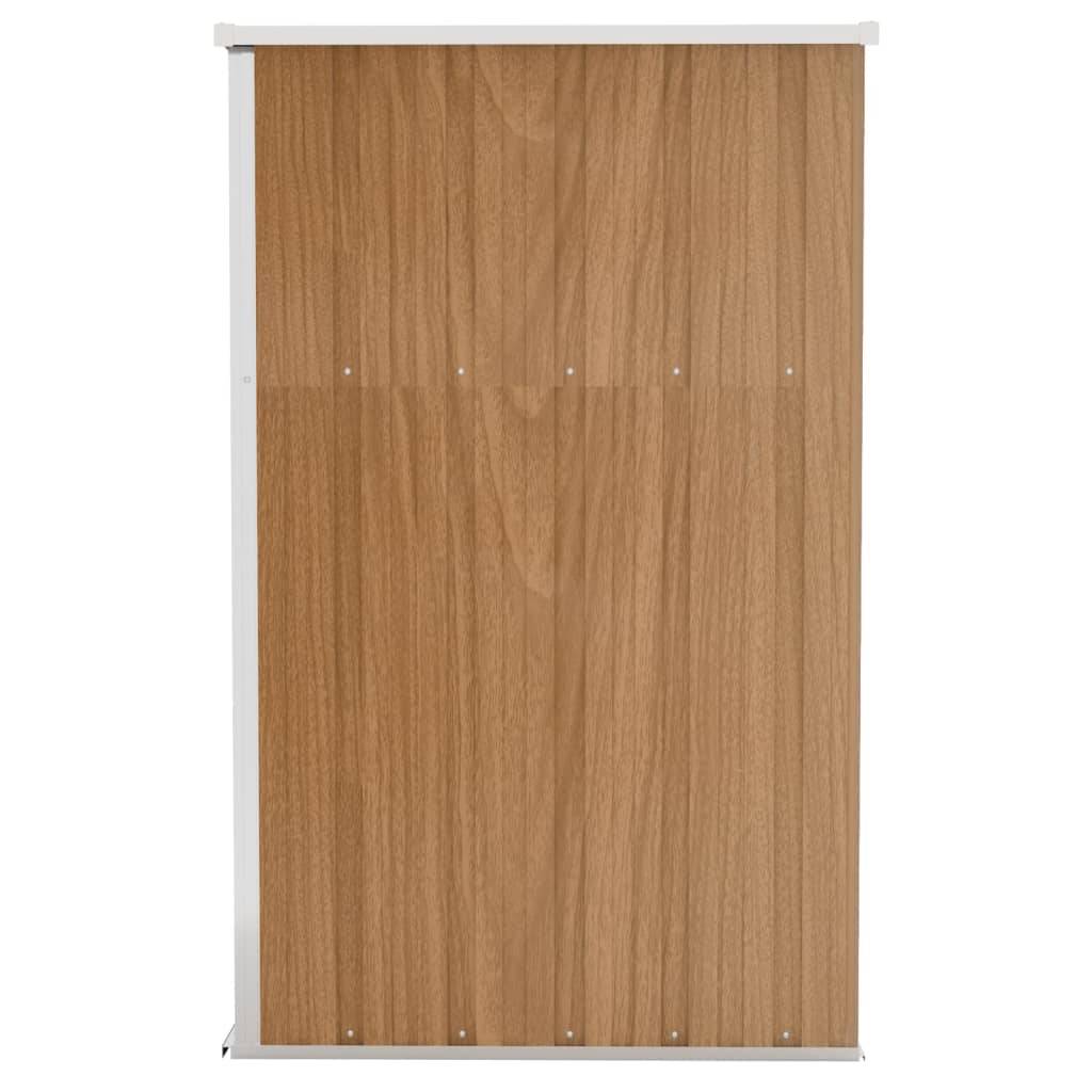 Abri de jardin 1.18m² - Cabane de jardin - Remise de jardin murale Marron 118x100x178 cm Acier galvanisé MAISON CHIC - Image 4
