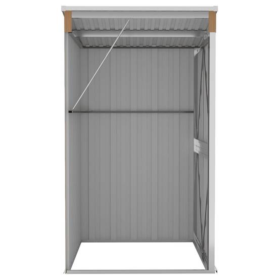 Abri de jardin 1.18m² - Cabane de jardin - Remise de jardin murale Marron 118x100x178 cm Acier galvanisé MAISON CHIC - Image 6