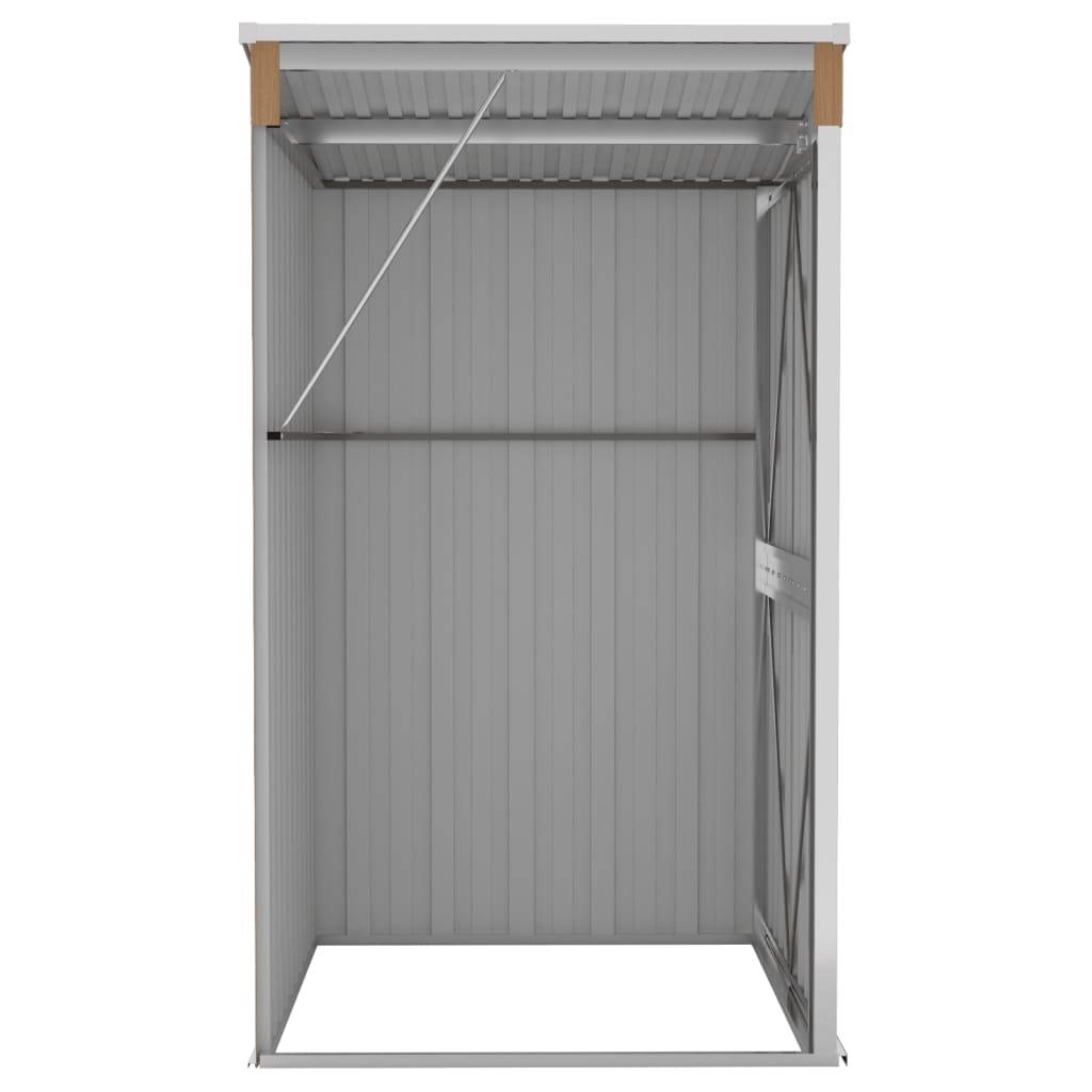 Abri de jardin 1.18m² - Cabane de jardin - Remise de jardin murale Marron 118x100x178 cm Acier galvanisé MAISON CHIC - Image 6