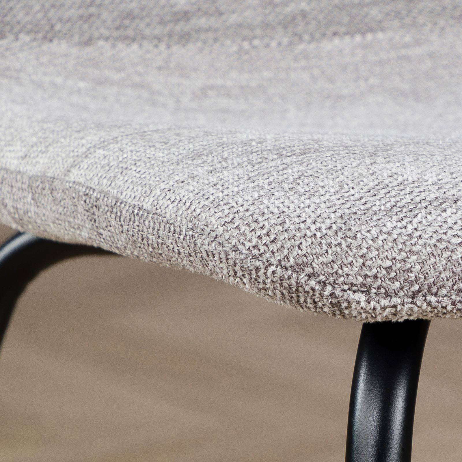 Lot de 4 chaises AUDREY en tissu gris - Image 6