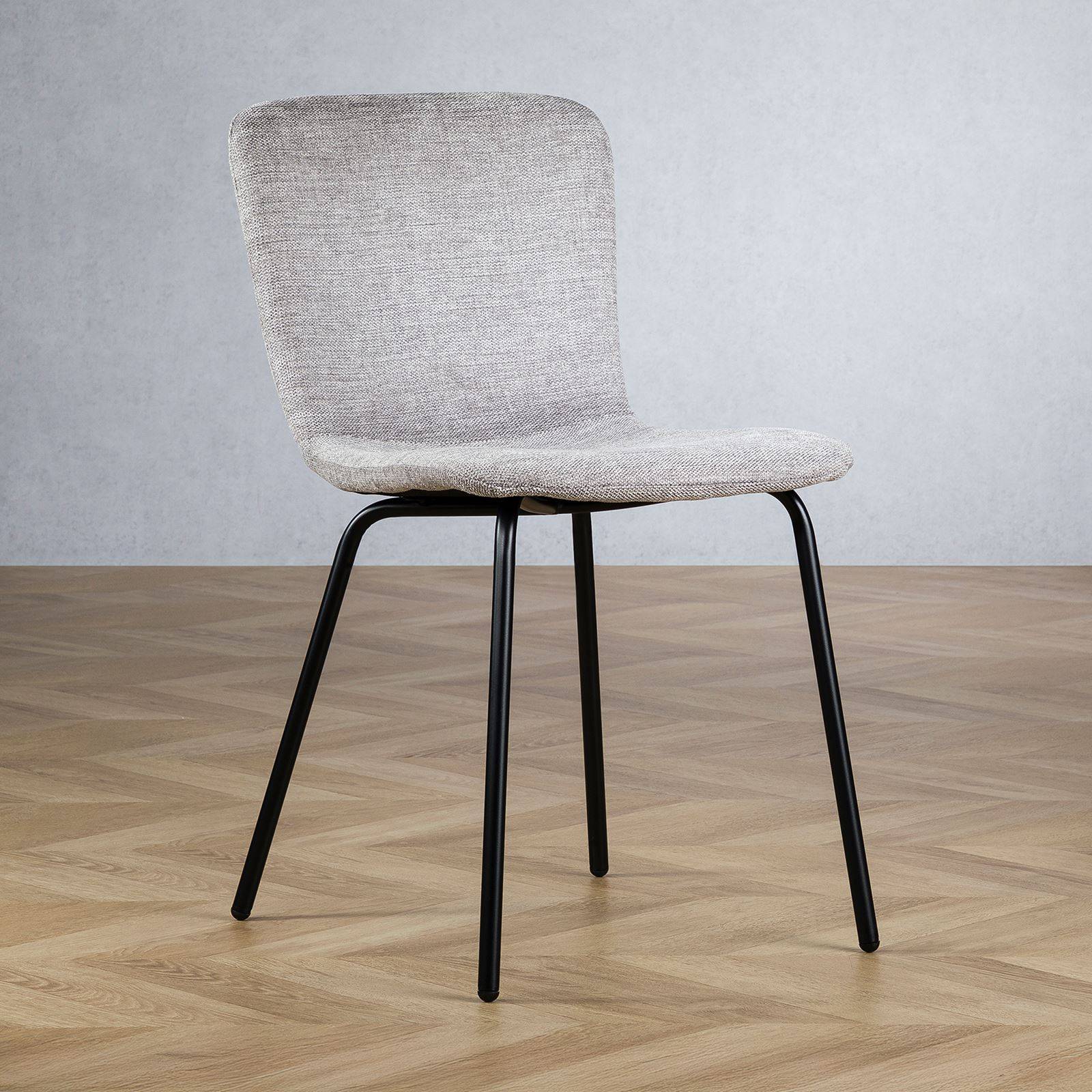 Lot de 4 chaises AUDREY en tissu gris - Image 3