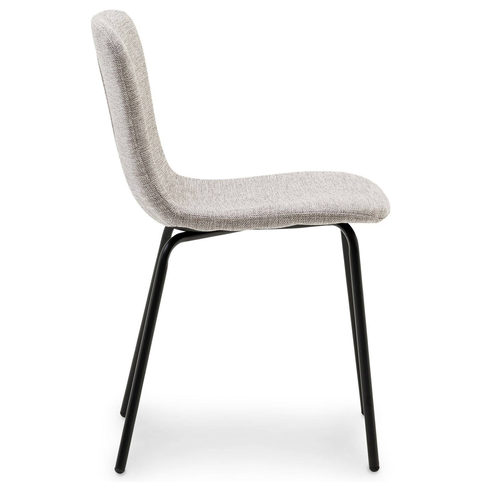 Lot de 4 chaises AUDREY en tissu gris - Image 8