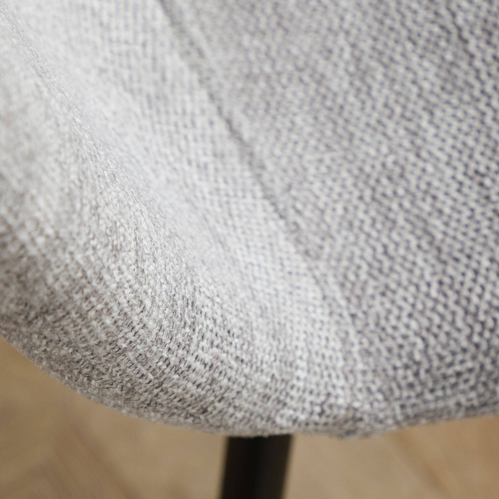 Lot de 4 chaises AUDREY en tissu gris - Image 5