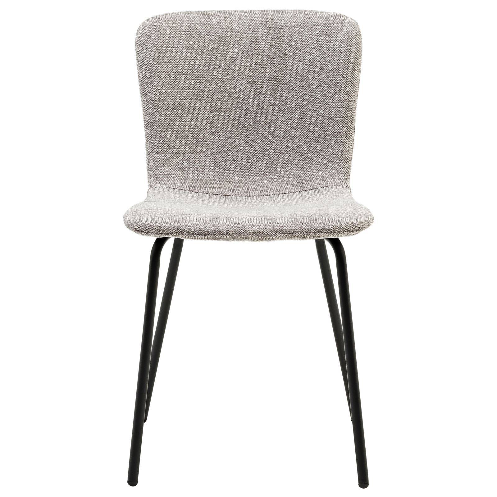 Lot de 4 chaises AUDREY en tissu gris - Image 1