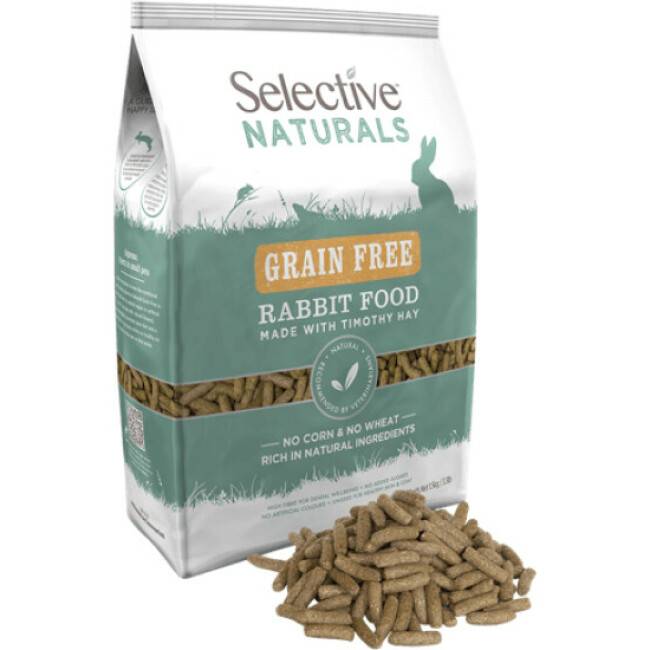 Alimento sin cereales para conejo Selective Naturals Supreme Bolsa 1,5 kg