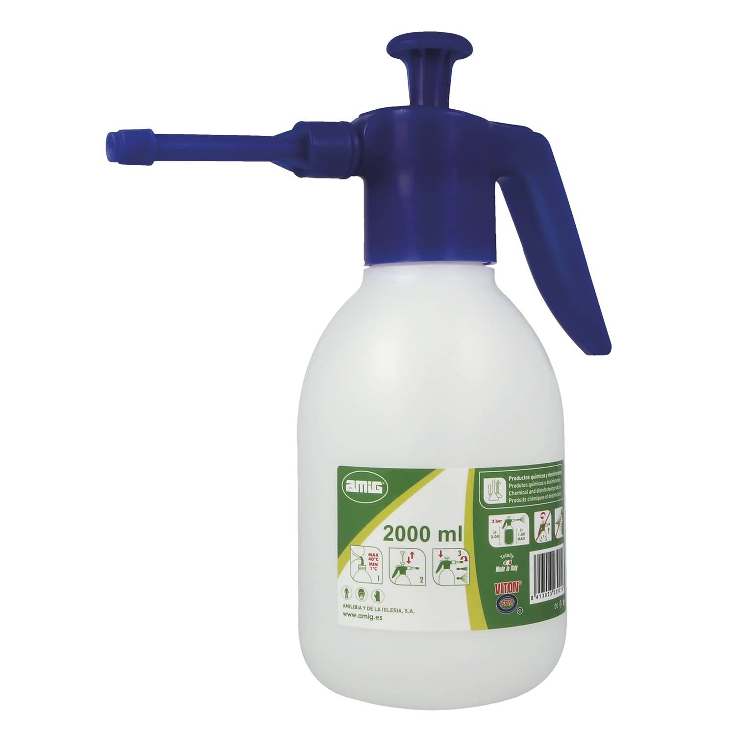 Pulvérisateur pour produits chimiques  2082 - 2 l - Polyéthylène - Blanc/Bleu | Amig