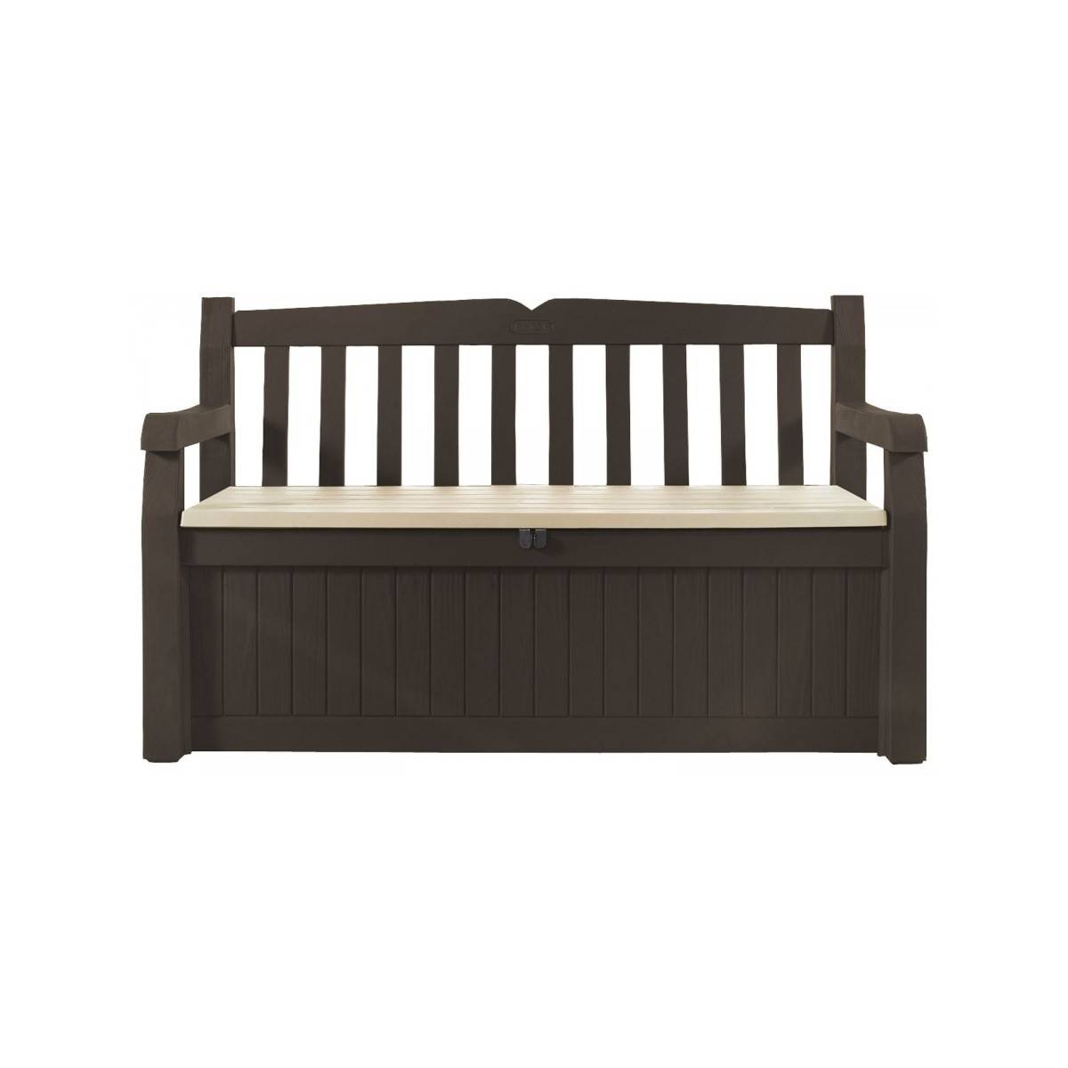 Keter - Coffre de Jardin / Banc 265L Keter Eden Effet bois L140xP60xH84 cm Résiste au gel, intempéries et UV. - Imagen 1