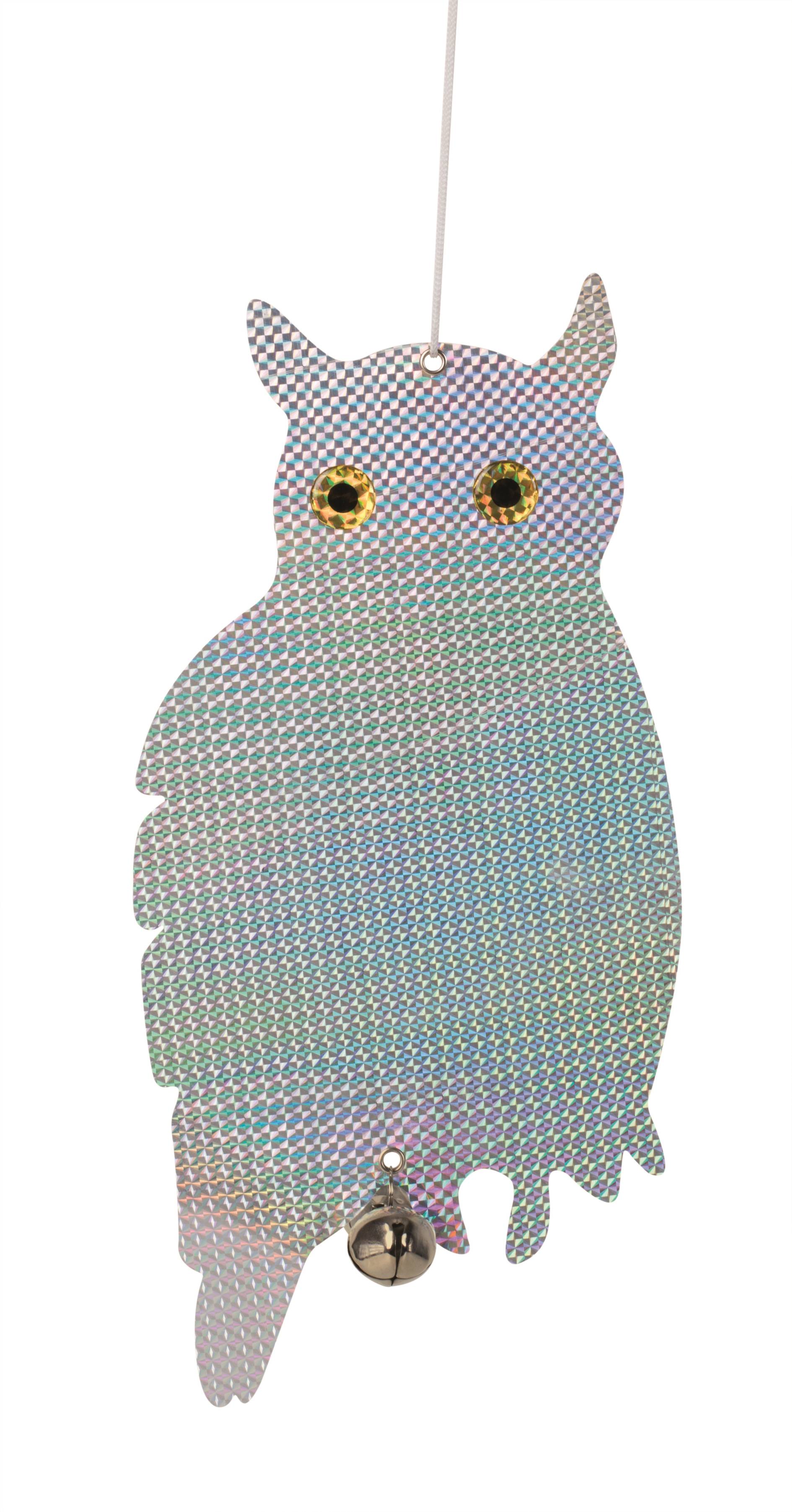 Ribimex - Búho espantapájaros de PVC y metal 42 cm, lote de 2 - RIBIMEX