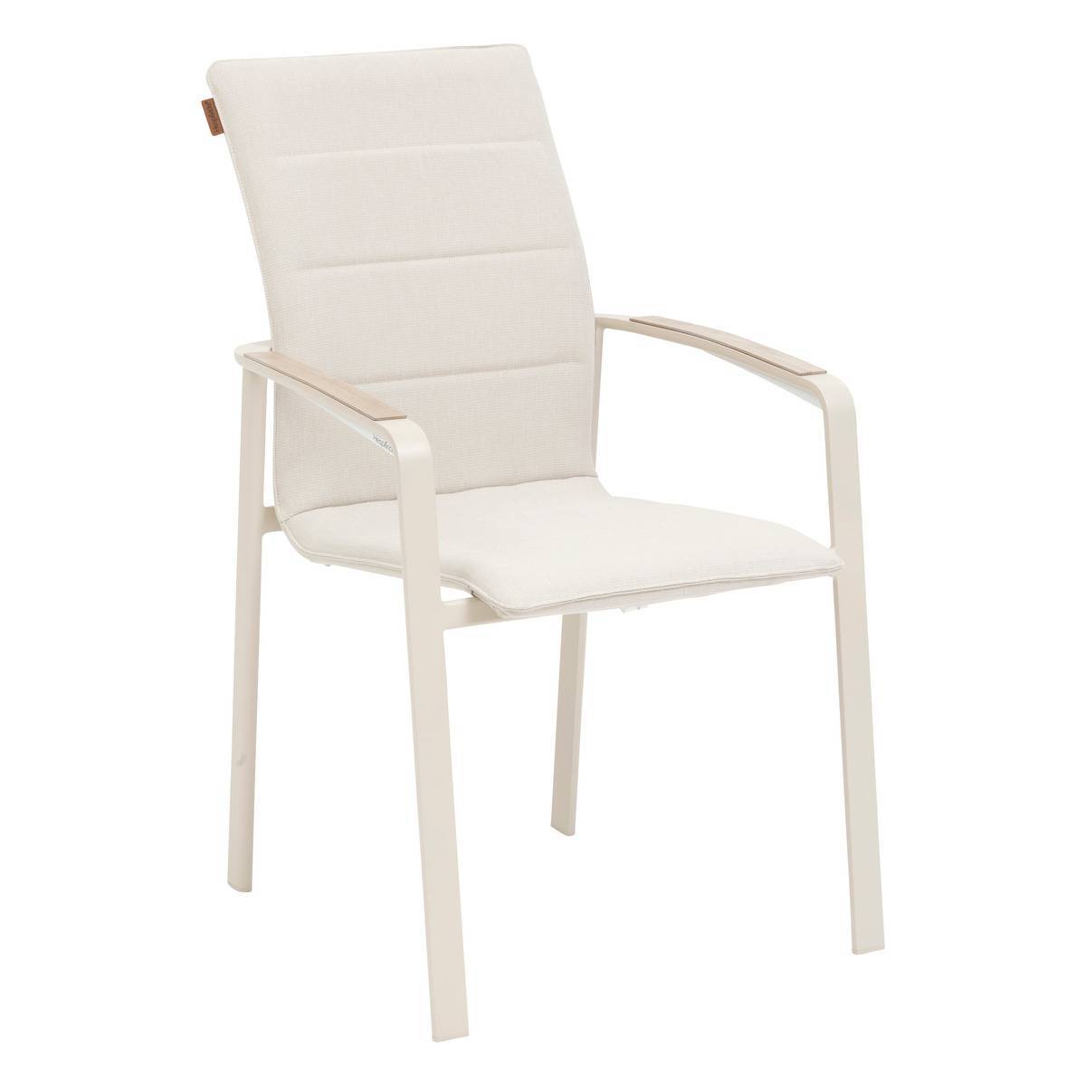 Hesperide - Fauteuil de jardin empilable "Diese" argile & ivoire aluminium et texaline Hespéride - Image 2