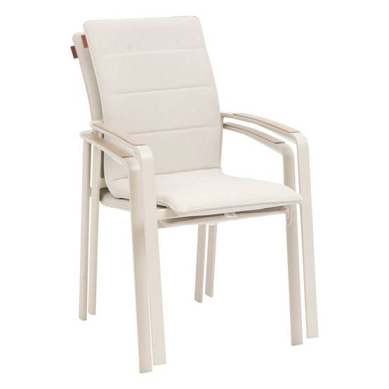 Hesperide - Fauteuil de jardin empilable "Diese" argile & ivoire aluminium et texaline Hespéride - Image 3