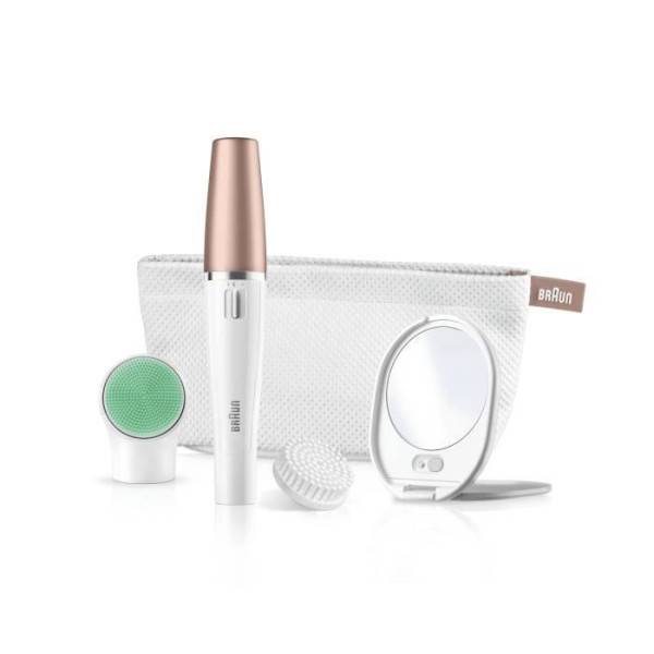 Braun - Braun FaceSpa 851V 3-En-1 Épilateur Électrique Femme Visage et Épilation Blanc/Bronze, Brosse Nettoyante, Épilation, Nettoy - Imagen 1