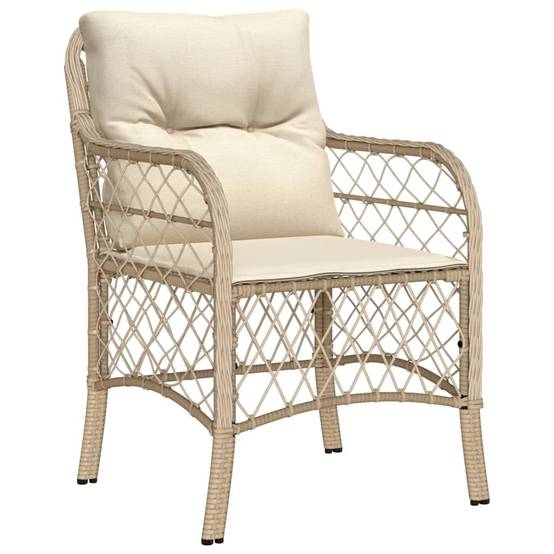 Salon de Jardin 8 Personnes Résine Tressée Table Repas Verre pour Terrasse Beige – ComfortXL Outdoor Living - Image 3