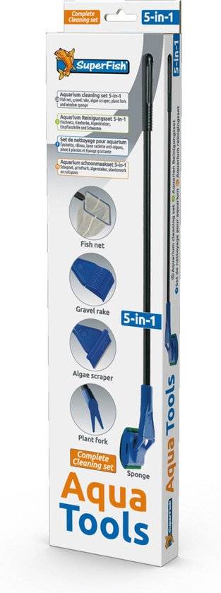 Superfish - Kit d'entretien 5-en-1 pour aquarium noir SUPERFISH