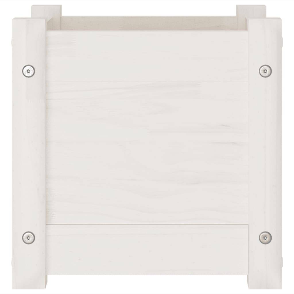 Vidaxl - Jardinière d'extérieur Blanc 31x31x31 cm Bois de pin massif vidaXL 810524 - Image 5