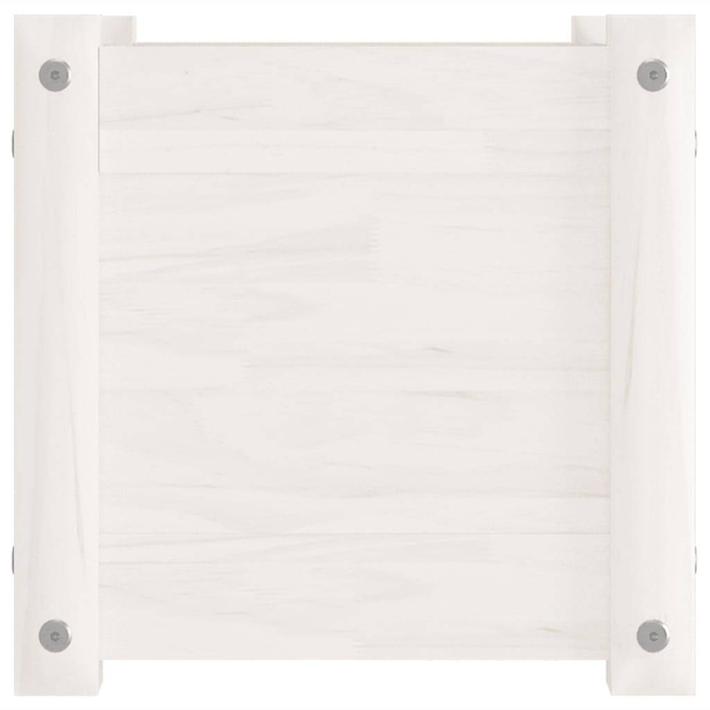 Vidaxl - Jardinière d'extérieur Blanc 31x31x31 cm Bois de pin massif vidaXL 810524 - Image 6