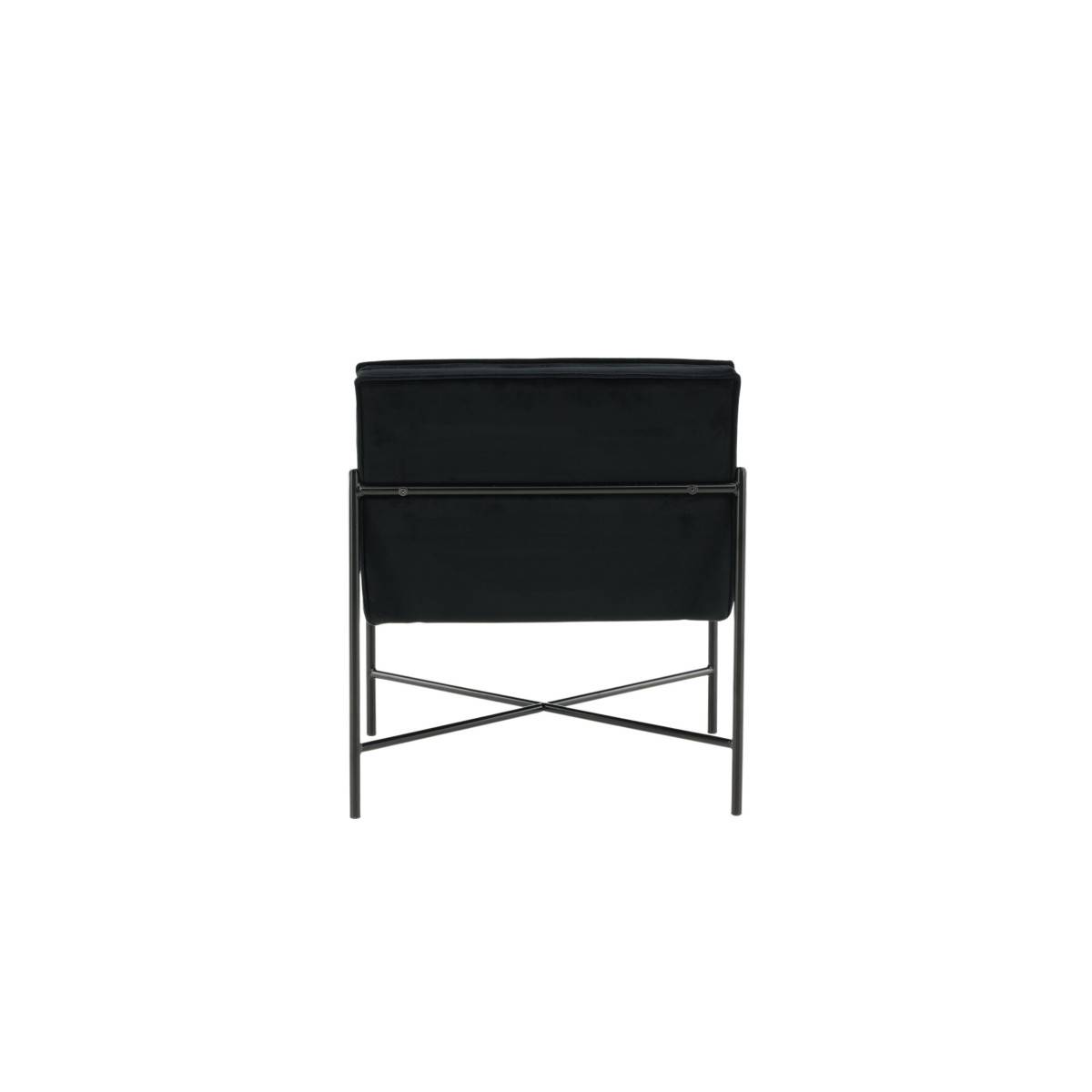 Paris Prix - Fauteuil Design Velours "Rakel" 78cm Noir - Image 5