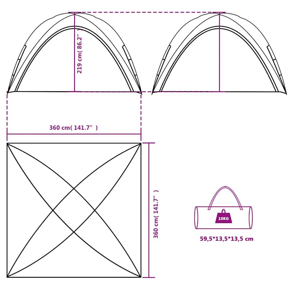 Pergola polyester blanc 360 x 360 x 219 cm - Prolenta premium p3102.6 - Image 10
