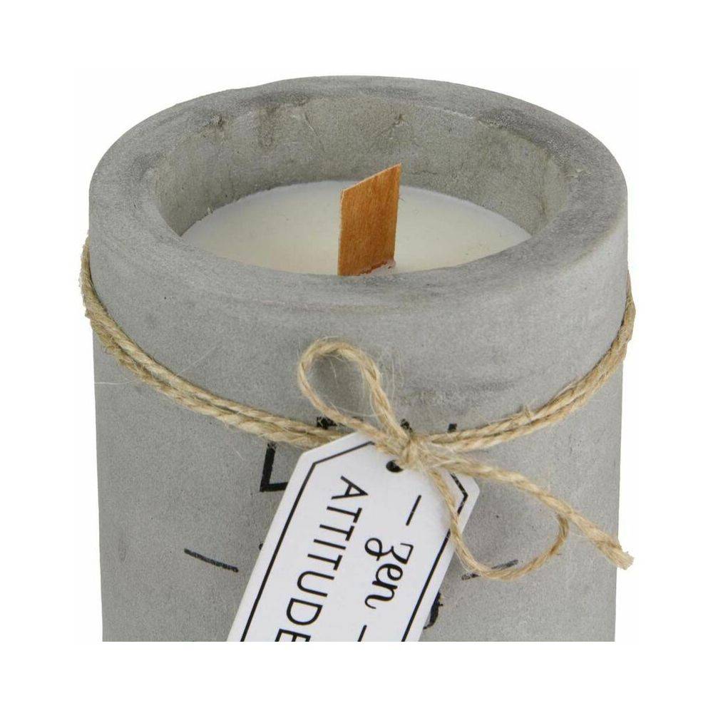 The Home Deco Factory - Bougie senteur linge frais pot en ciment (Lot de 2) The Home Deco Factory - Imagen 2