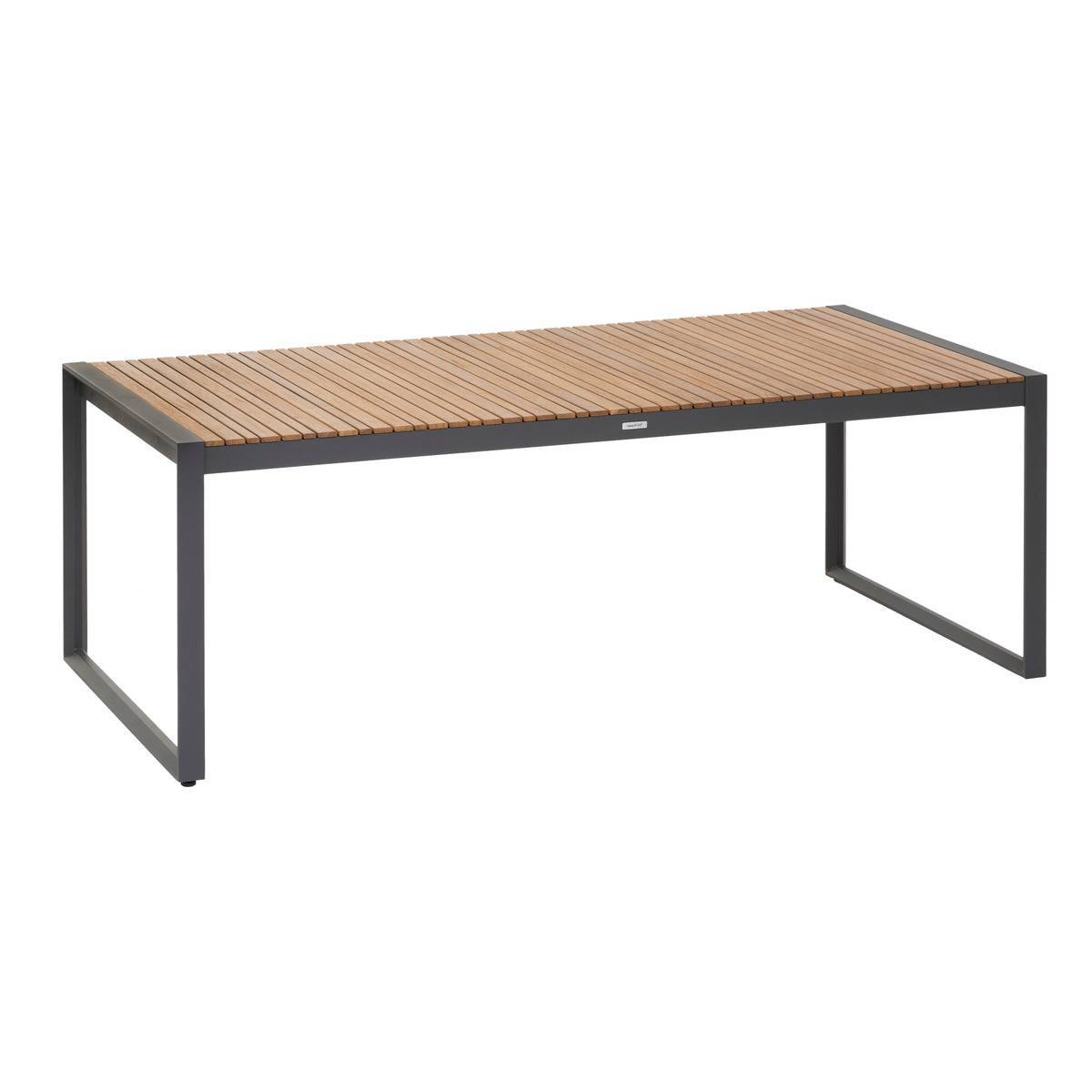 Hesperide - Table de jardin "Lensia" eucalyptus graphite 8 places en aluminum traité epoxy Hespéride - Imagen 1