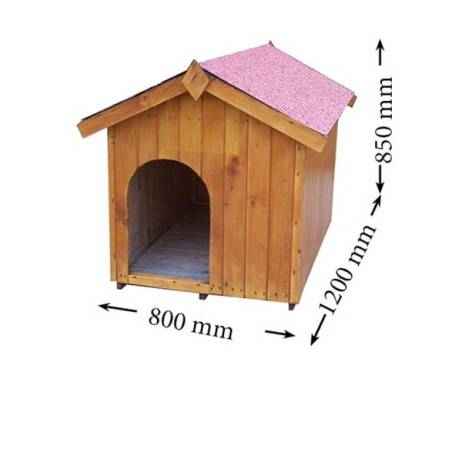 Niche pour chiens en bois, 0.96m² - Image 4