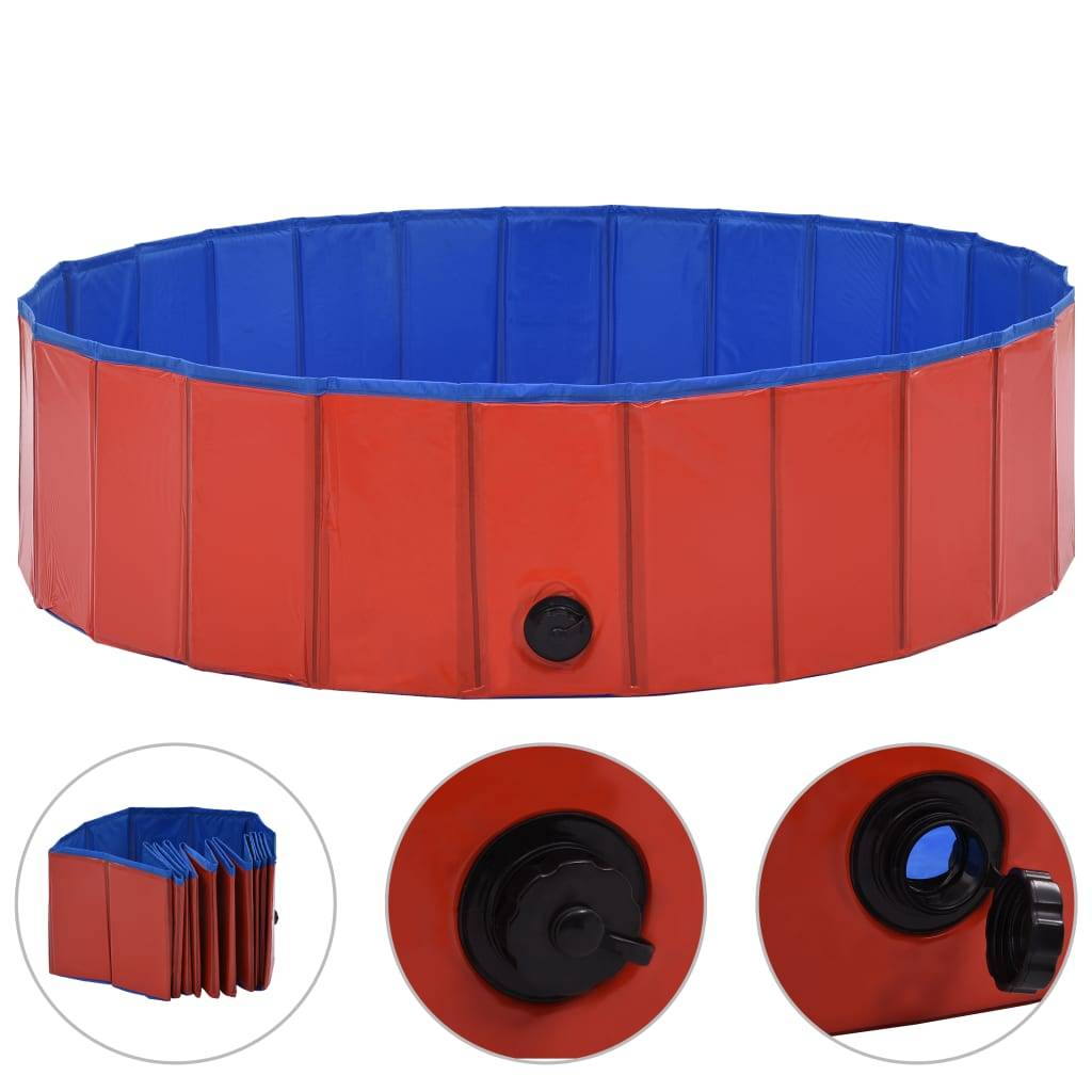 Vidaxl - Piscine pliable pour chiens Rouge 120x30 cm PVC vidaXL 170823 - Imagen 2