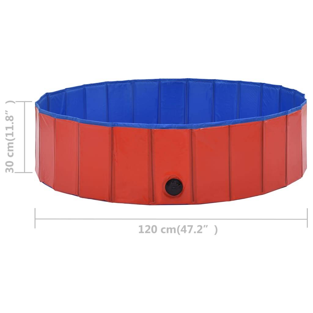 Vidaxl - Piscine pliable pour chiens Rouge 120x30 cm PVC vidaXL 170823 - Imagen 3