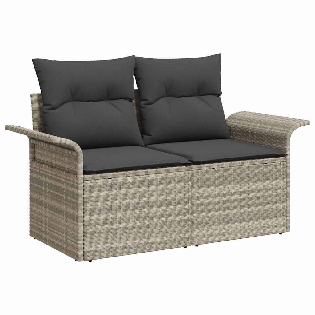 Salon de jardin 4 places avec pouf et rangement intégré en polyrotin Noir – ComfortXL Outdoor Living - Image 6