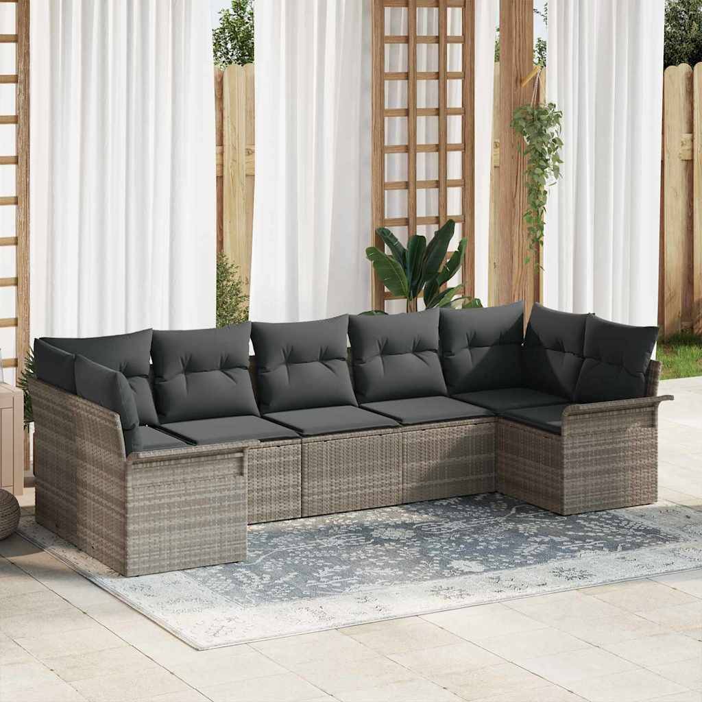 Salon de jardin 4 places avec pouf et rangement intégré en polyrotin Noir – ComfortXL Outdoor Living - Image 1