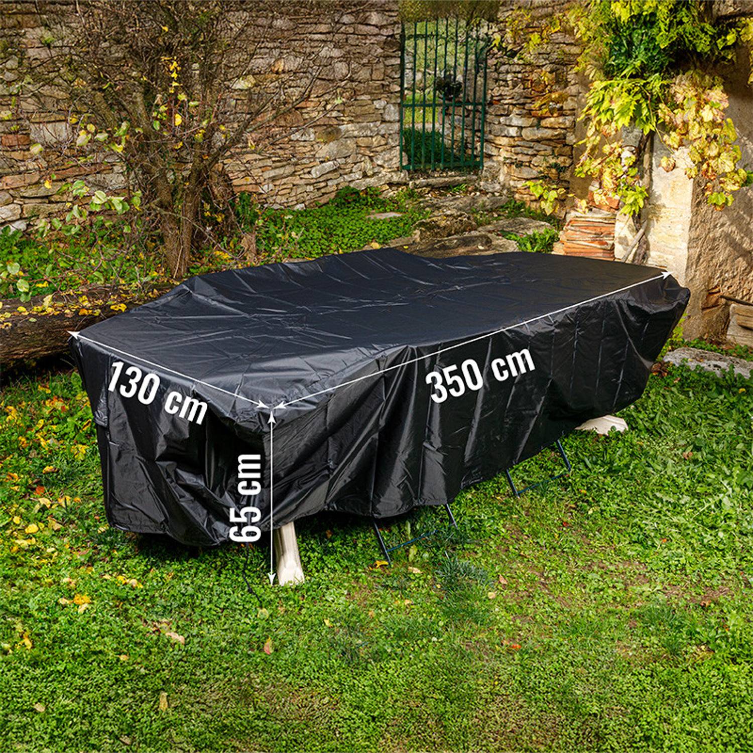 Somagic - Housse L 350 x l 130 x H 65 cm pour salon de jardin - SOMAGIC - Image 3