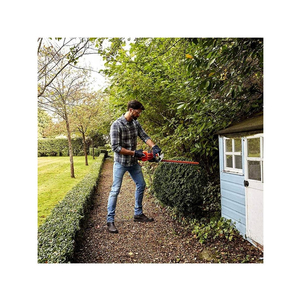 Taille haie 420W Lame 45 cm Black + Decker BEHT 201 Lame double coupe Double interrupteur - Image 3
