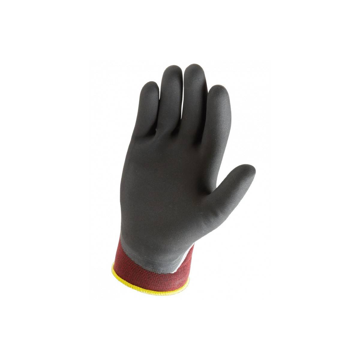 Gant manutention légère SINGER Taille 9 Nitrile Milieu humide ou huileux Double enduction dos aéré Poignet élastique - Imagen 3