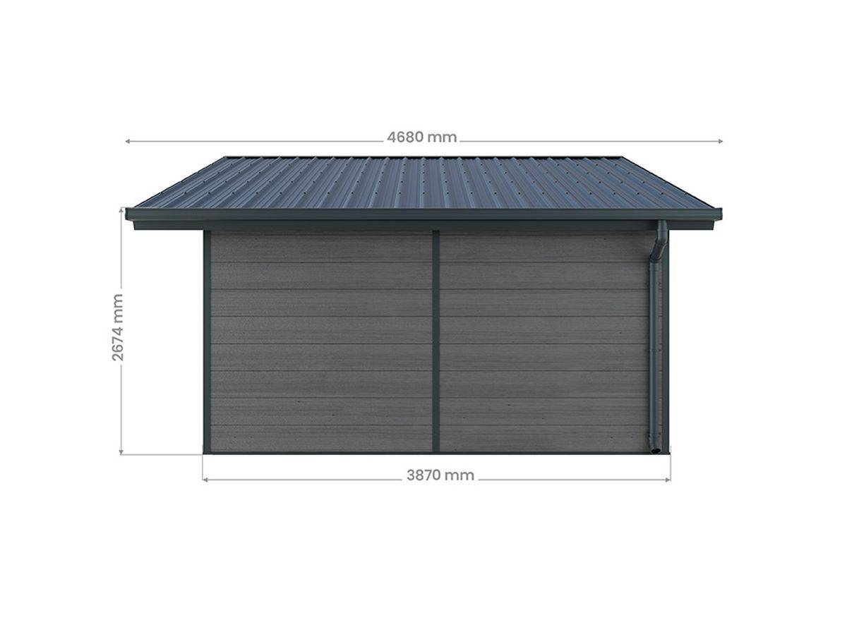 Direct Abris - Abri de Jardin Composite 20m2 Gris ISORA - Cabane de Jardin - Local - Image 7