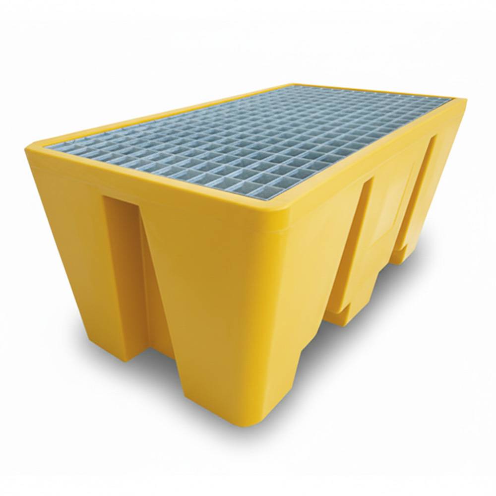 Bac de rétention pehd 300l pour 2 fûts - plast'up rotomoulage - Image 2