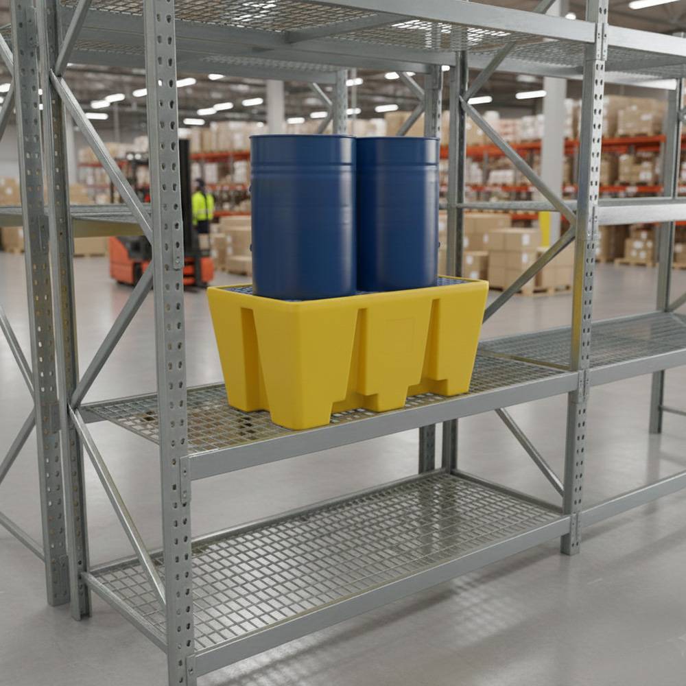 Bac de rétention pehd 300l pour 2 fûts - plast'up rotomoulage - Image 4