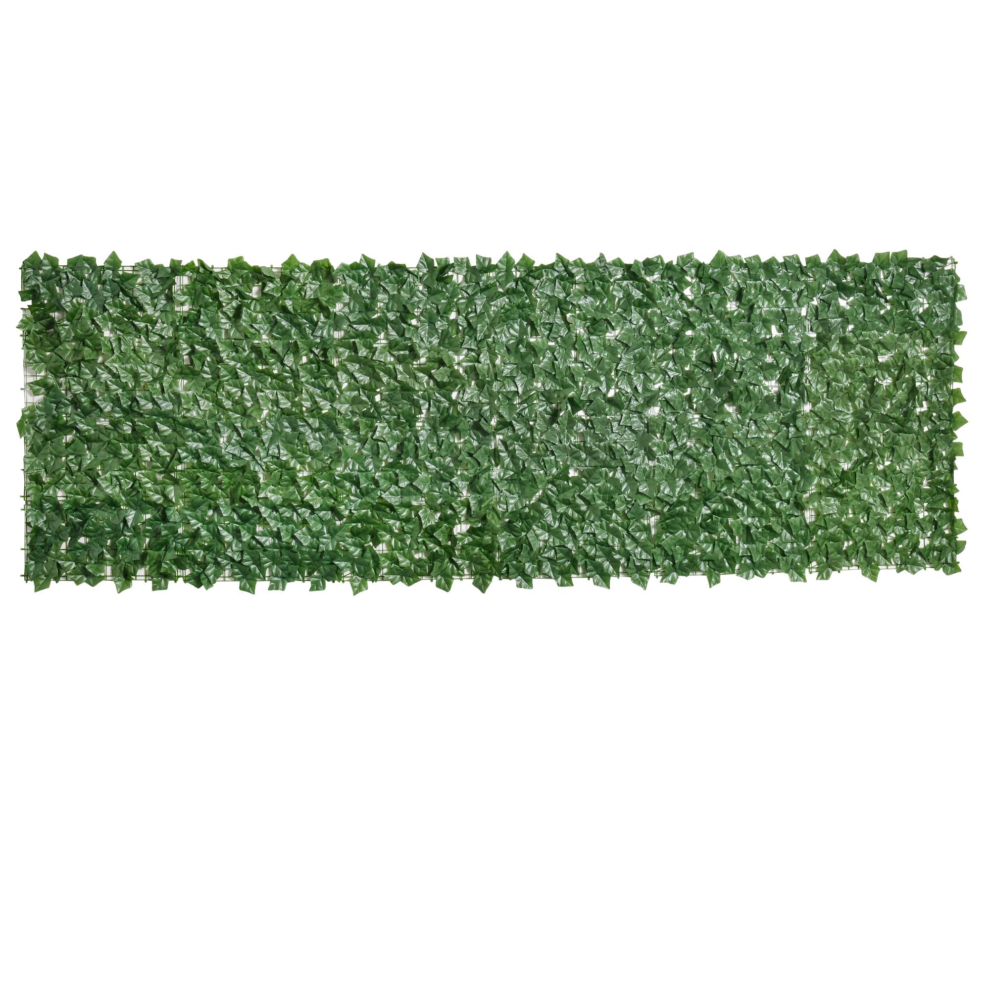 ComfortXL - Brise-vue haie artificielle en PE 300 x 100 cm vert foncé balcon terrasse clôture jardin feuillage anti-UV - Image 8