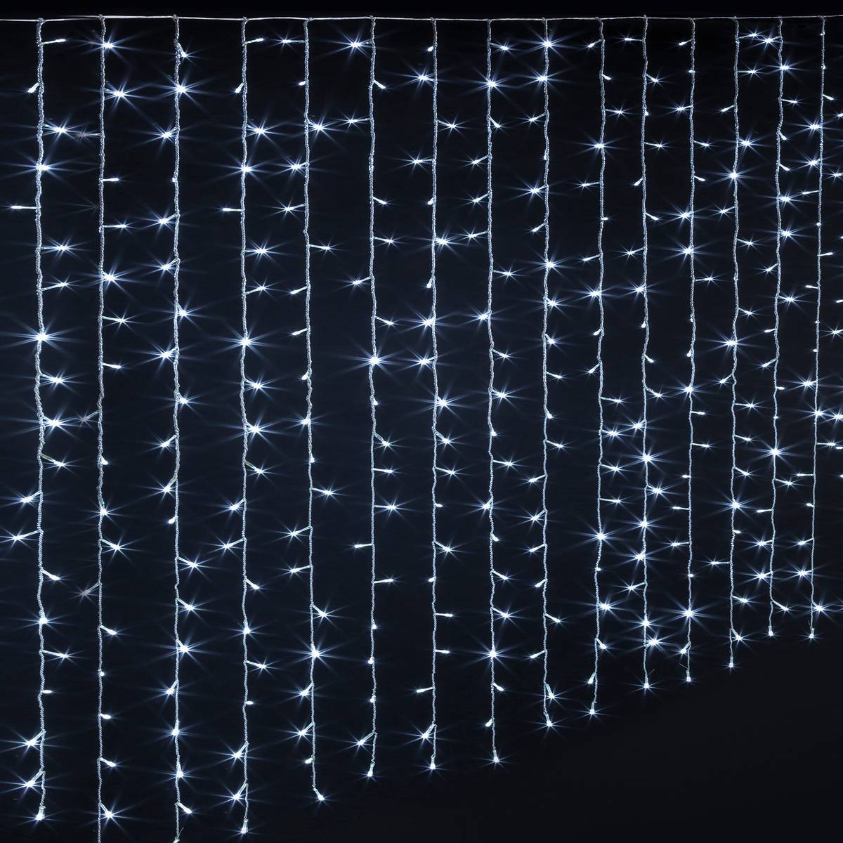 Fééric Lights & Christmas - Rideau de façade lumineux 800 LED 4m avec timer extérieur blanc froid FEERIC LIGHTS & CHRISTMAS - Imagen 1