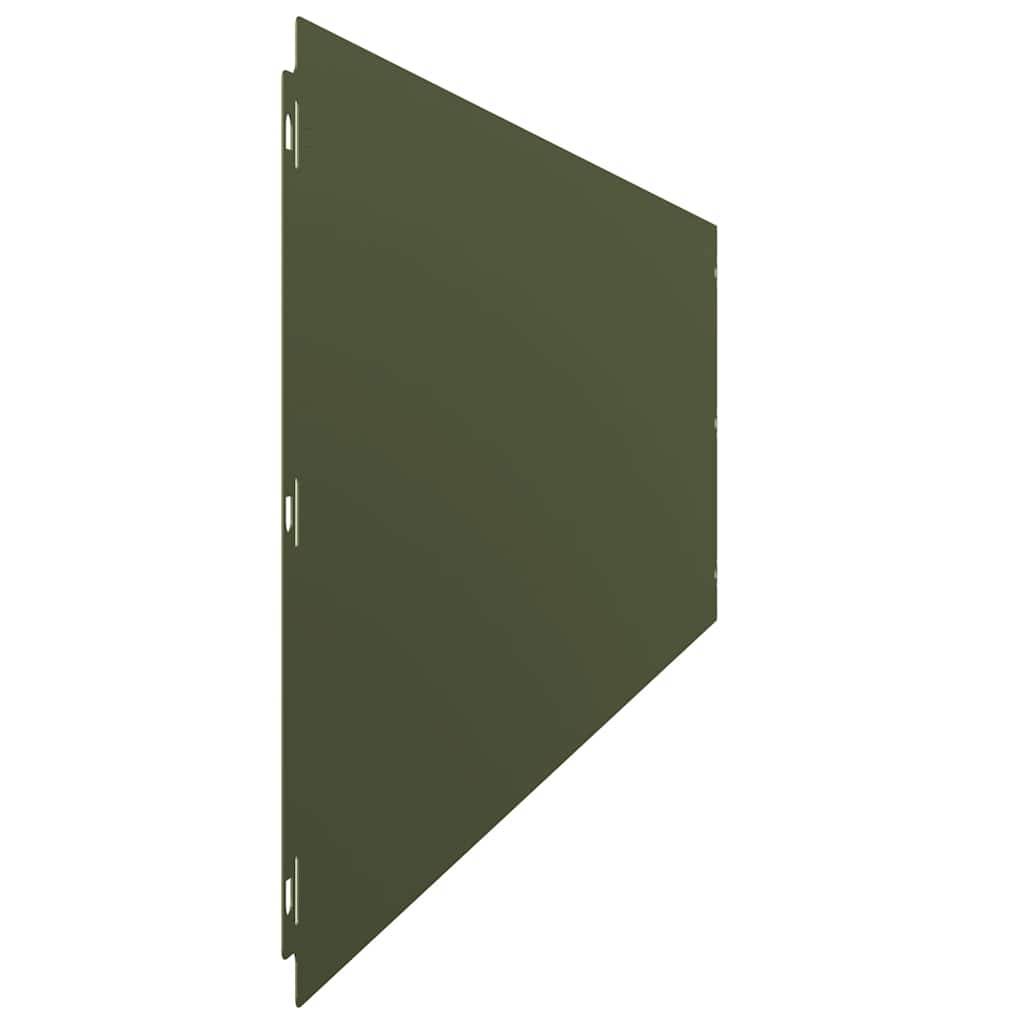 Bordure pelouse acier laminé jardin aménagement flexible 10pcs 25x103cm vert olive - ComfortXL Outdoor Living - Image 6