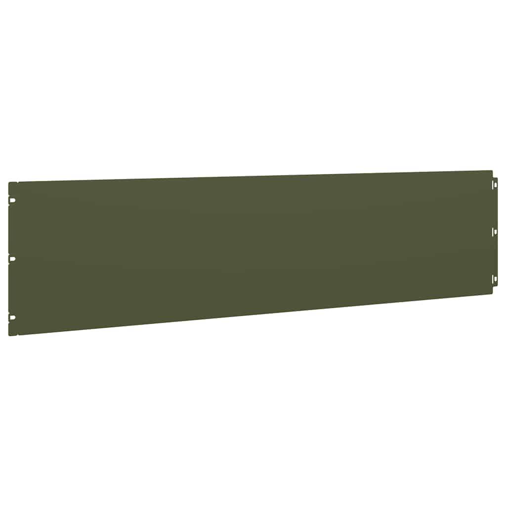 Bordure pelouse acier laminé jardin aménagement flexible 10pcs 25x103cm vert olive - ComfortXL Outdoor Living - Image 5