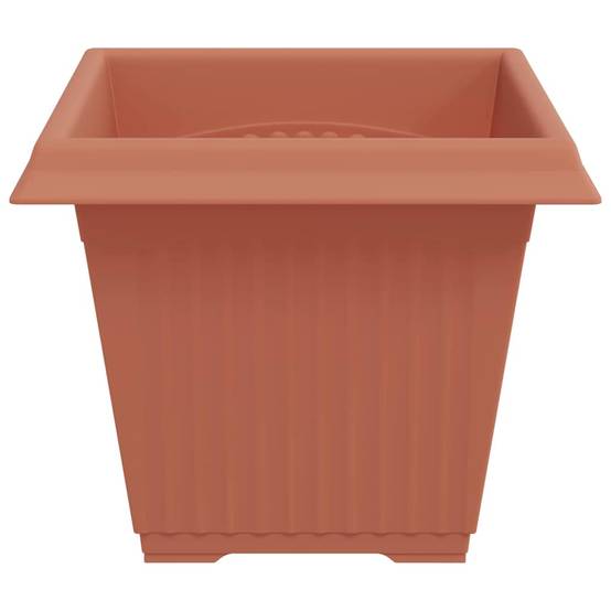 Lot de 24 Pots de Fleurs Carrés XL Plastique Terrasse 38x38x30 cm Rouge brique - ComfortXL Outdoor Living - Image 6
