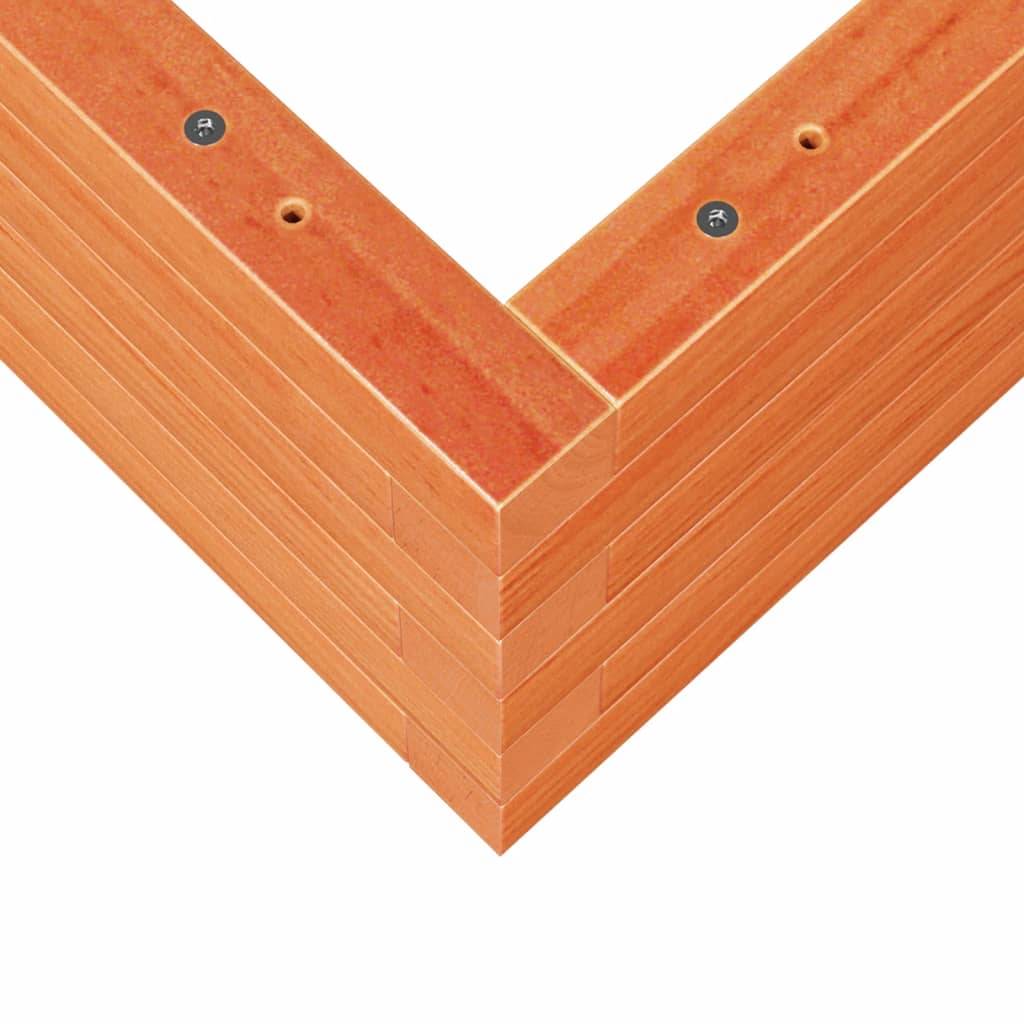 Jardinière bois pin massif cire marron 50 x 50 x 23 cm - PANGIVO - Image 8