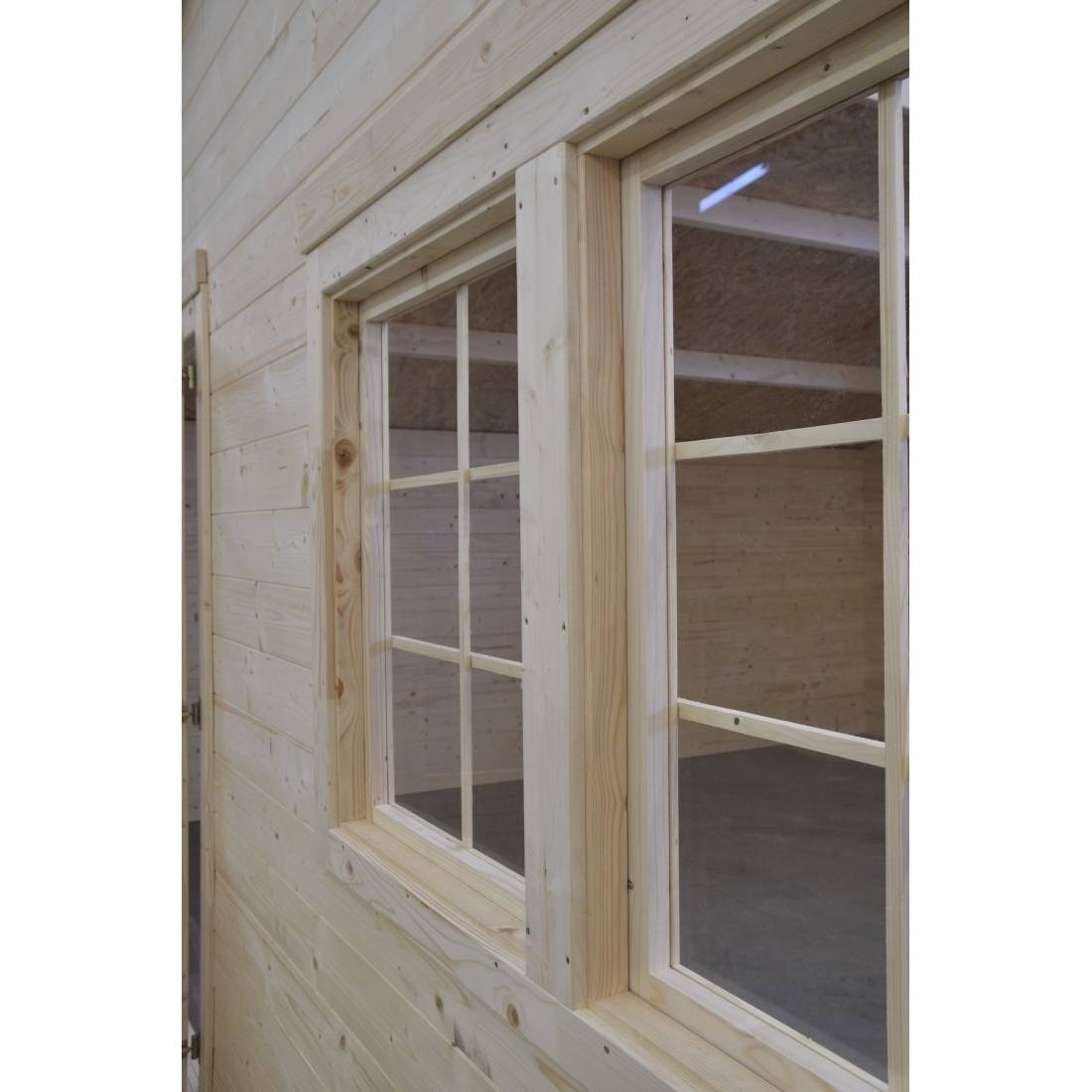 Altanka - Abri de jardin en bois - 30m2 - 6x5m - Ep. 40mm - Couleur: naturel - DOM748 - ALTANKA - Image 7
