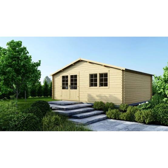 Altanka - Abri de jardin en bois - 30m2 - 6x5m - Ep. 40mm - Couleur: naturel - DOM748 - ALTANKA - Image 1