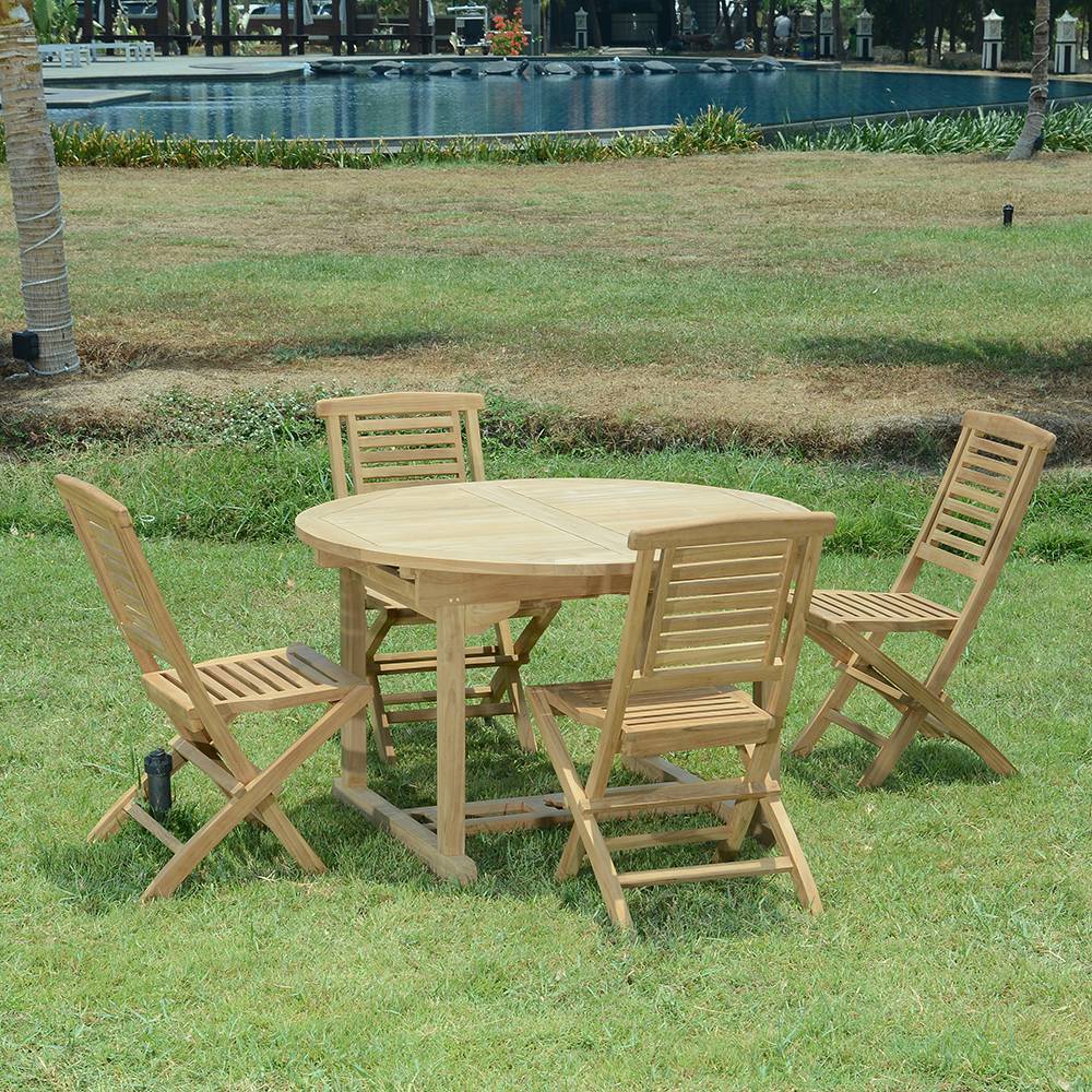 Salon de jardin teck massif Garando, 4 places - TECK'Attitude - Imagen 2
