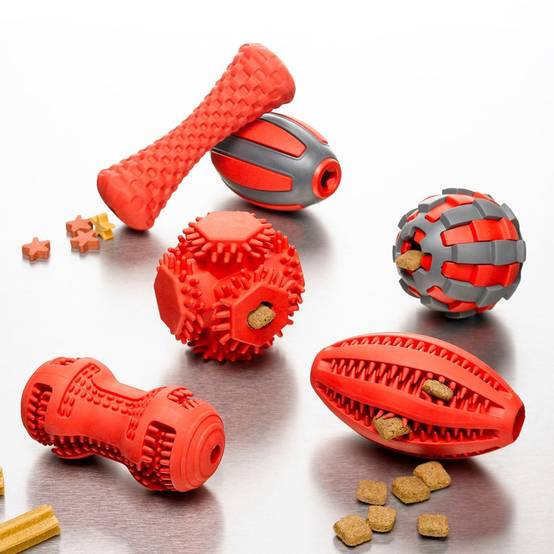 Love Story - Jouet pour Chien Distributeur "Ovale" 10cm Rouge - Image 5