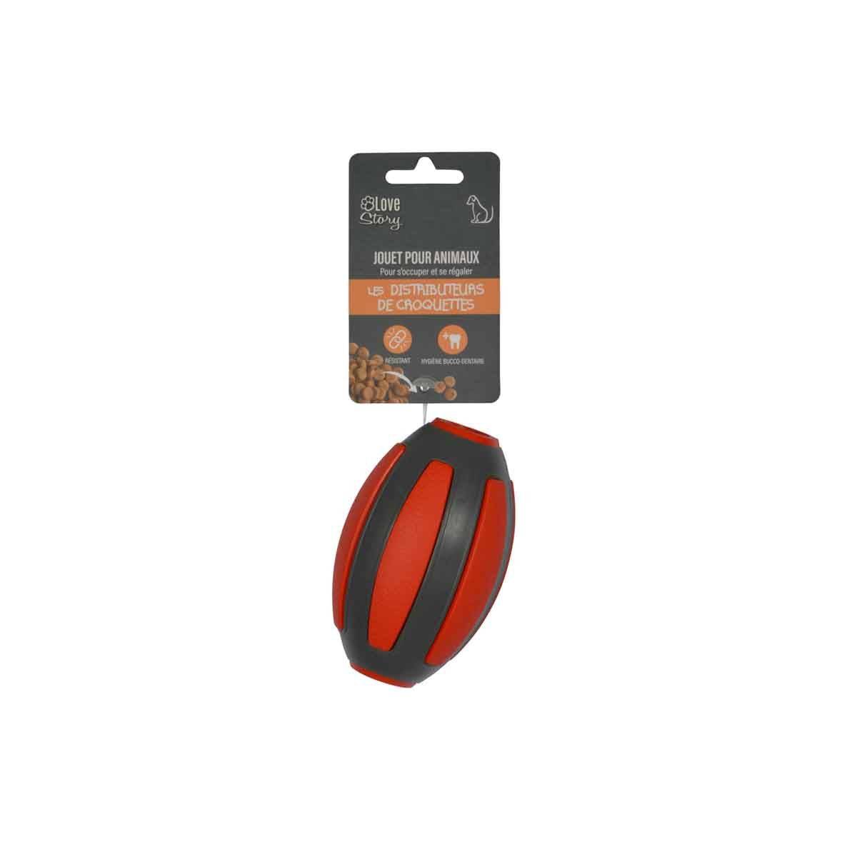 Love Story - Jouet pour Chien Distributeur "Ovale" 10cm Rouge - Image 4