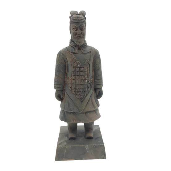 Statuette guerrier chinois Qin 4 L, hauteur 14 cm, décoration aquarium - Image 4