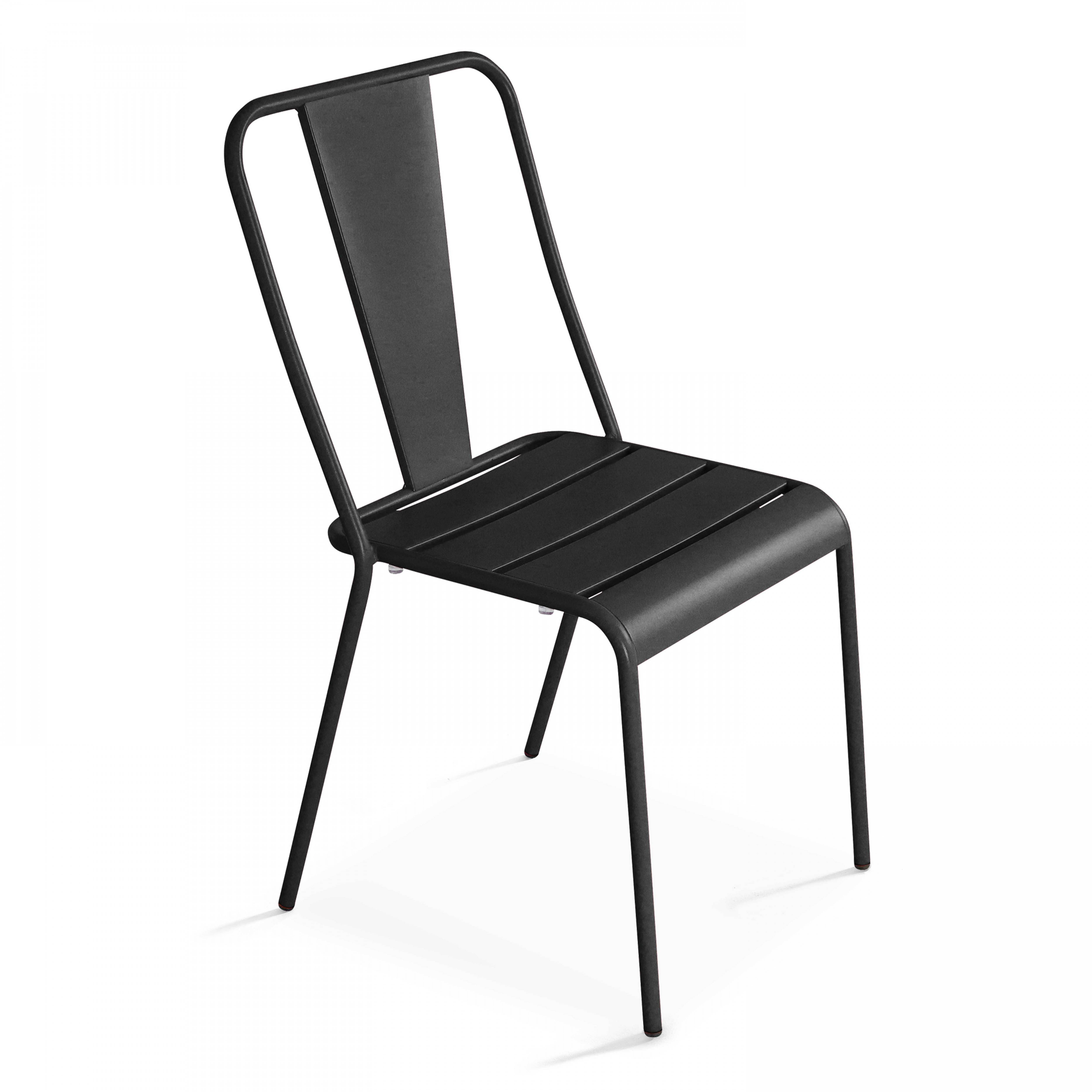 Oviala - Chaise de jardin en métal anthracite Dieppe - Oviala - Imagen 1