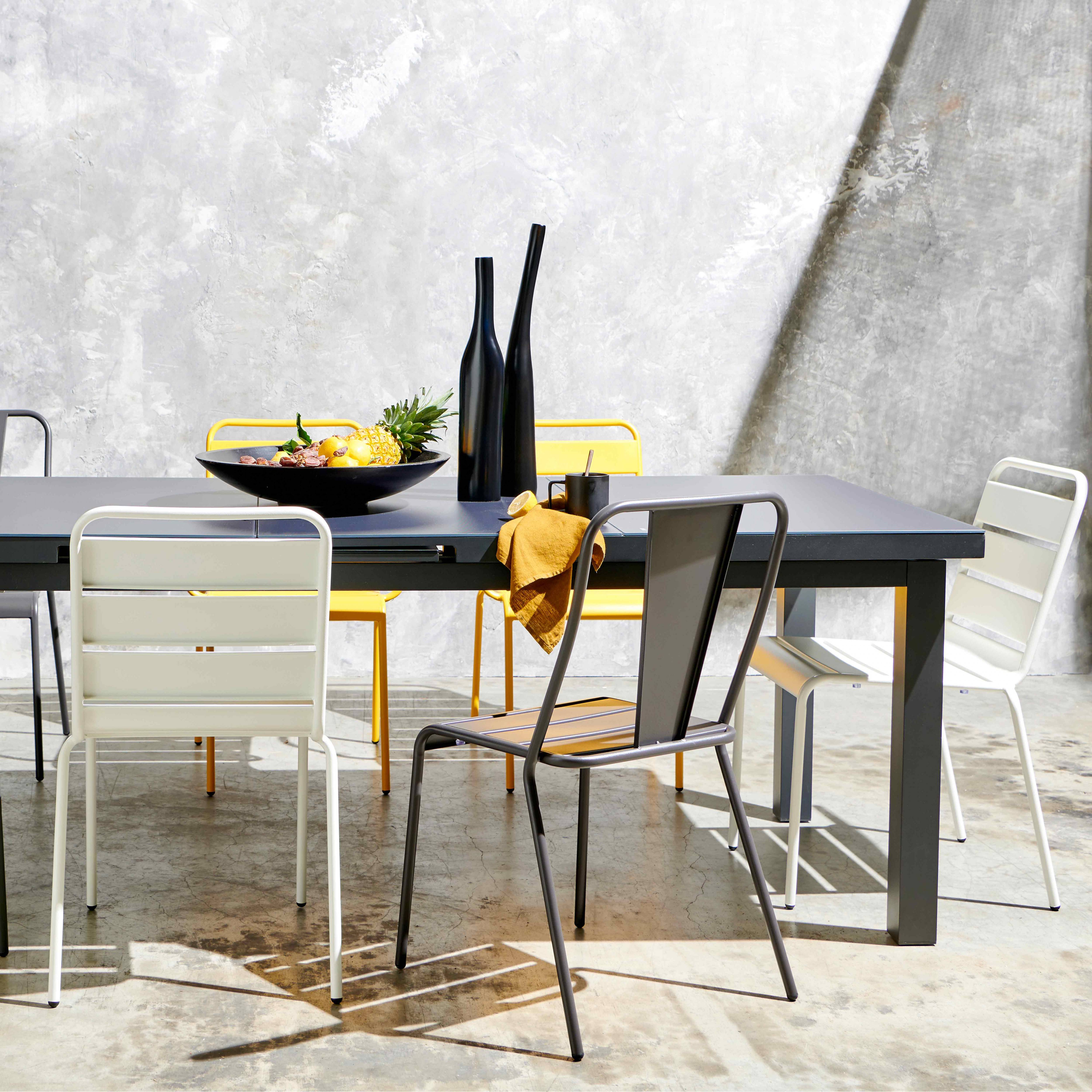 Oviala - Chaise de jardin en métal anthracite Dieppe - Oviala - Imagen 6