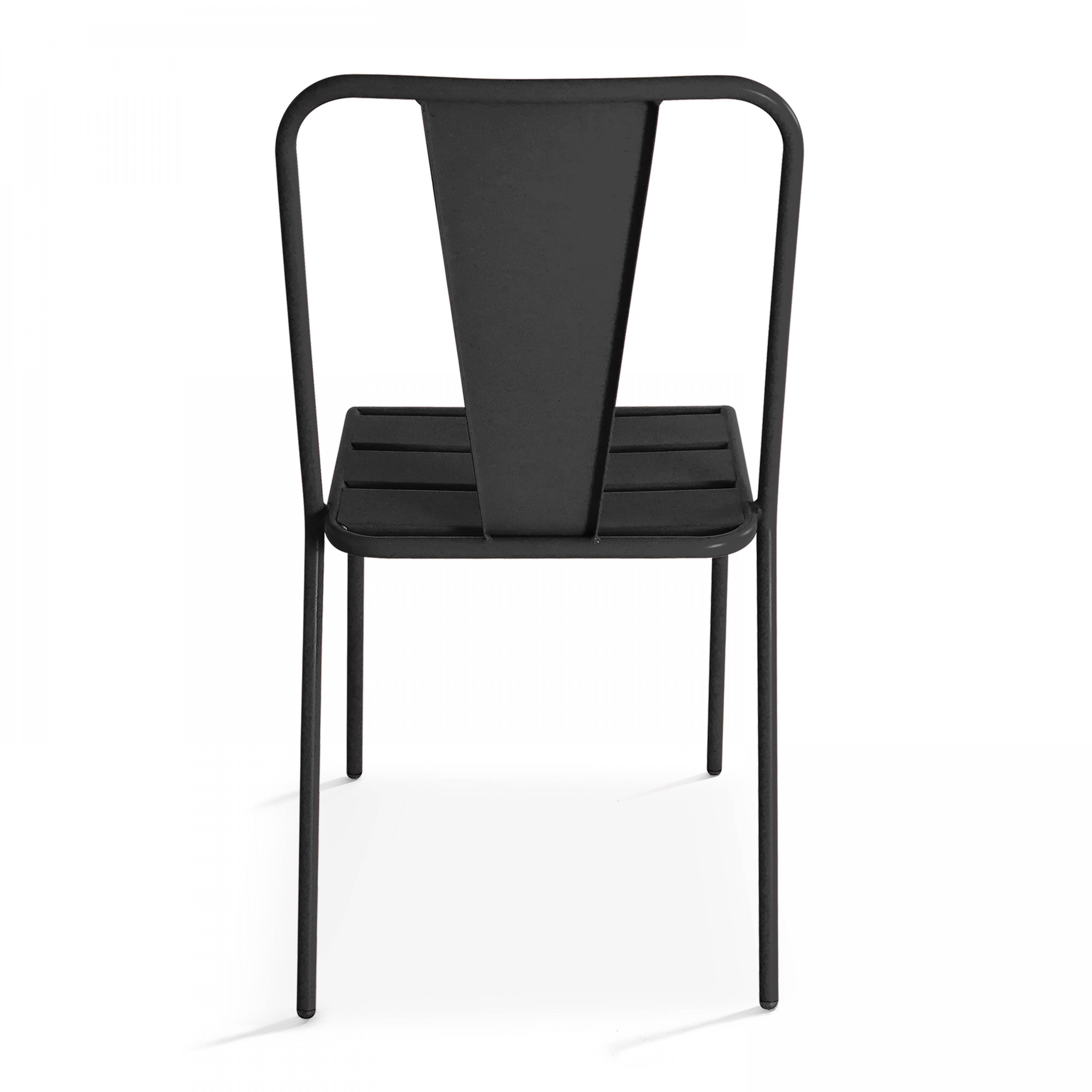 Oviala - Chaise de jardin en métal anthracite Dieppe - Oviala - Imagen 4