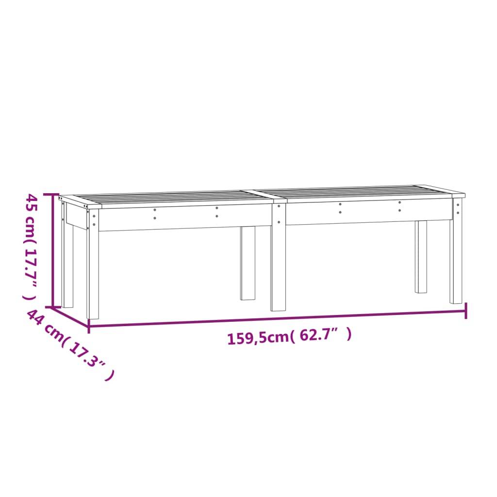 Maison Chic - Banc de jardin - Banc d'extérieur - Banquette à 2 places 159,5x44x45 cm bois massif de pin - Imagen 8